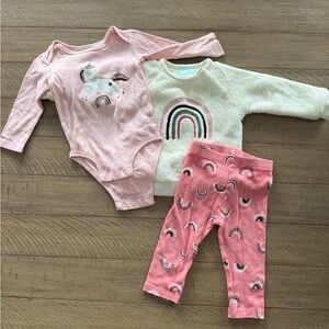 Pink and Cream Kids Matching Set
